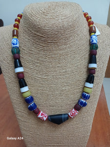 Breast Level Trade bead necklace for women.