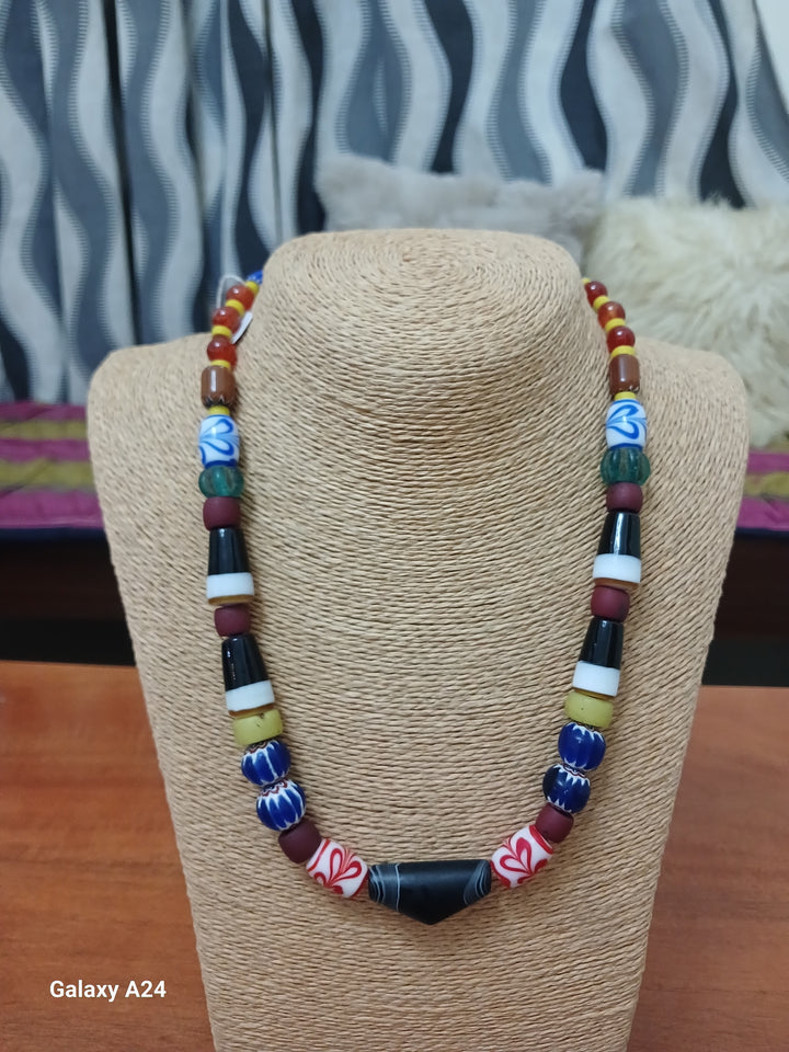 Breast Level Trade bead necklace for women.